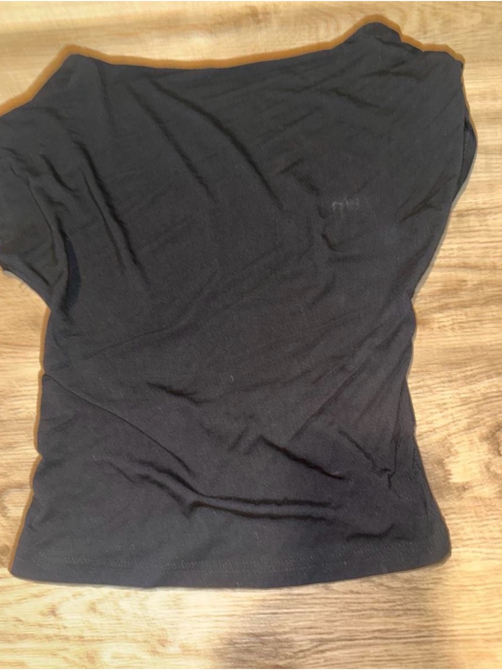 Women’s backless Black Crew Neck Short Sleeve Shirt